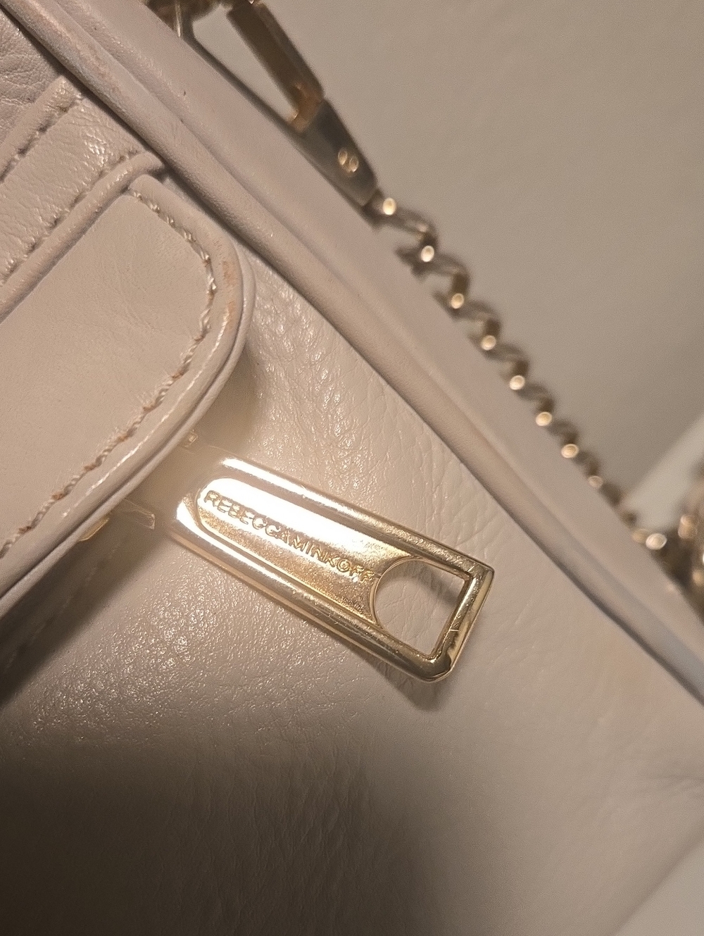 Rebecca Minkoff Gray Mini MAC Leather Crossbody with Gold Hardware - Picture 2 of 9